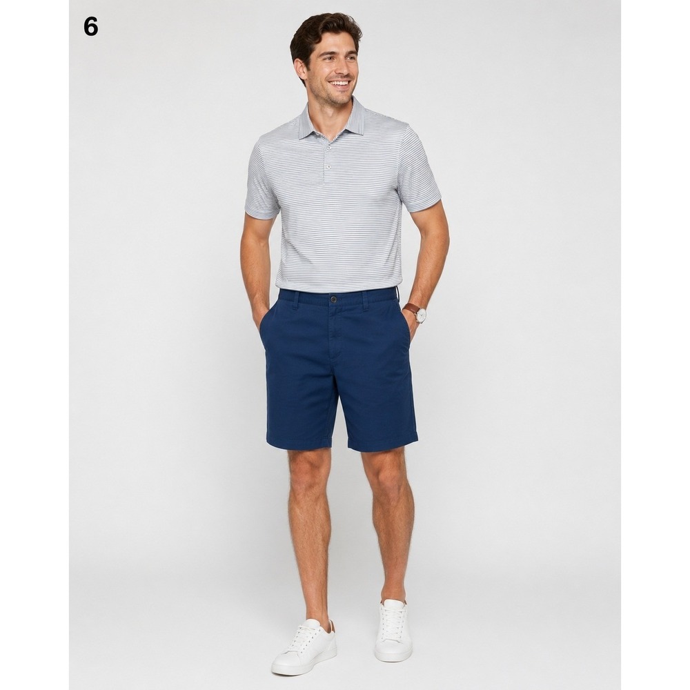 Under Armour Athletic Golf Shorts Mens 42 Blue Polyester Flat Front Pockets